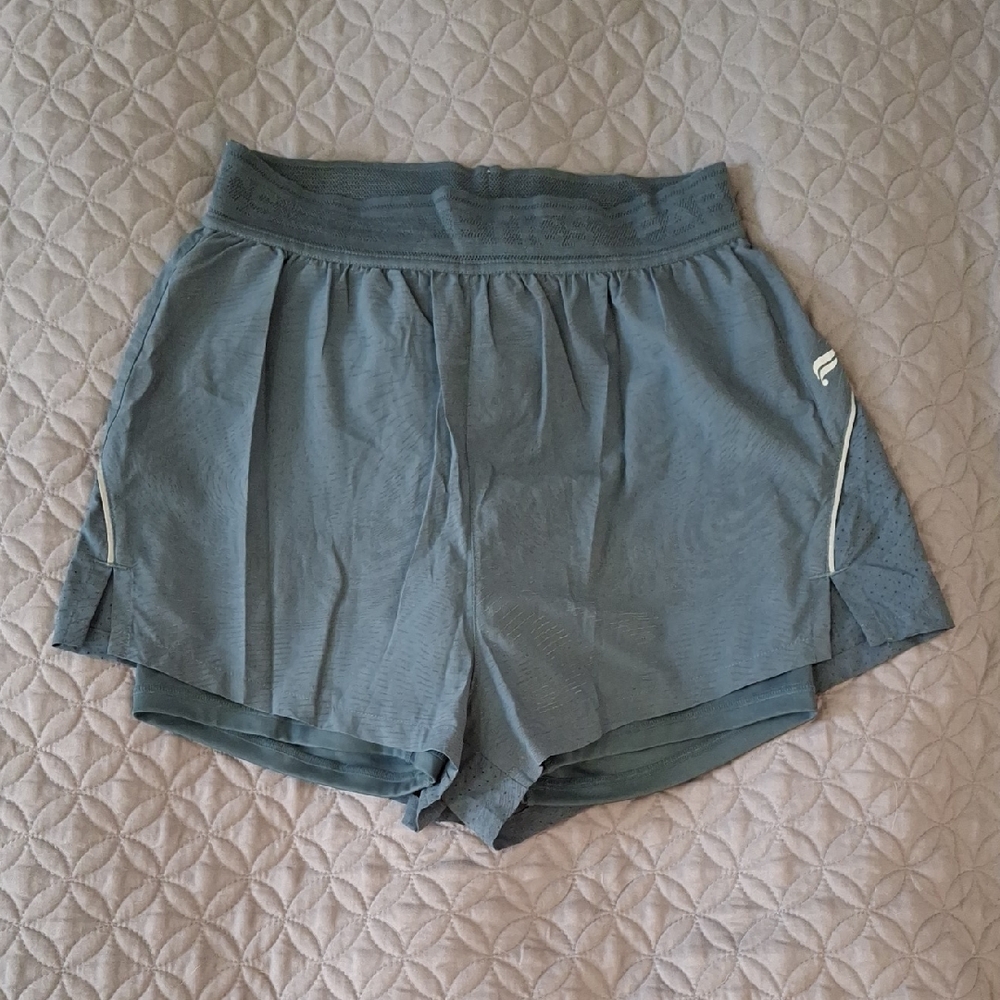 Fabletics Slate Gray Athletic Shorts - image 1